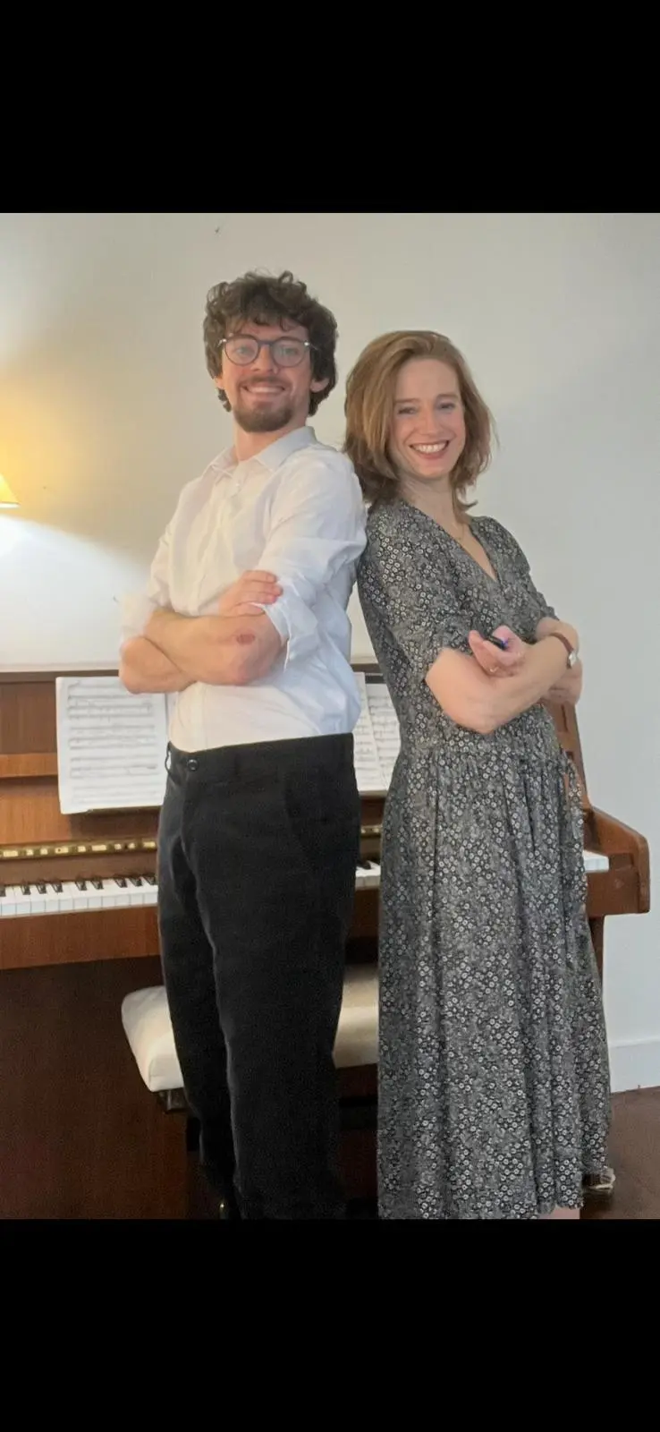 Anthony Mounier et Adeline Andreas après un concert