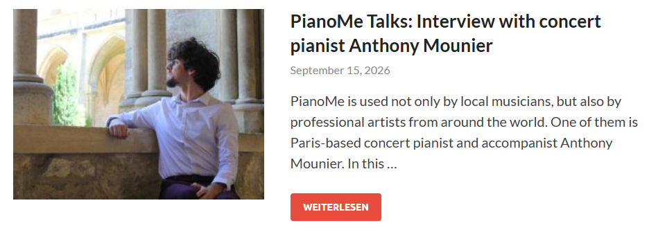 PianoMe Talks: Interview with concert pianist Anthony Mounier