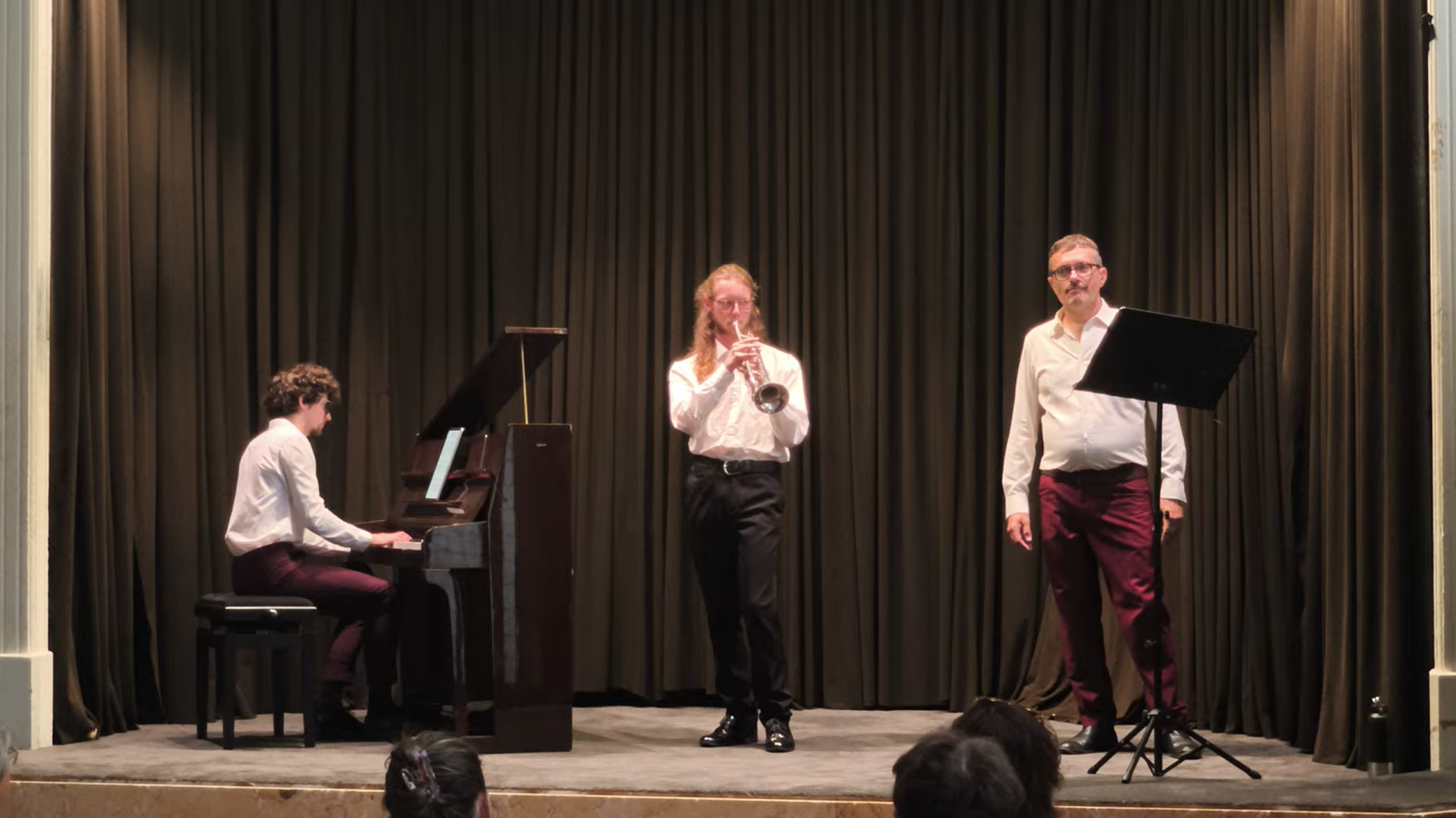 Anthony Mounier au piano avec Olivier Bonnin Baryton et Guillaume Veyrac à la trompette